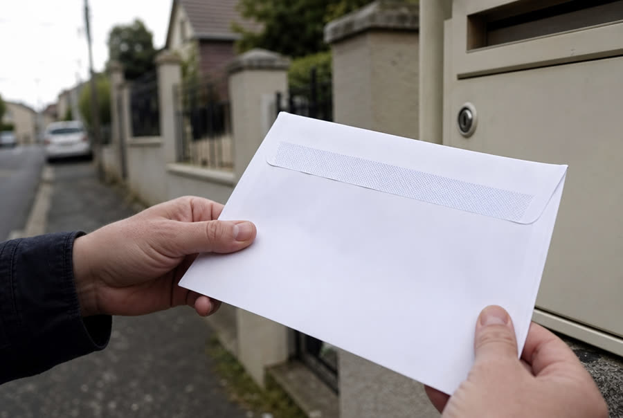 Enveloppe d'avis de contravention